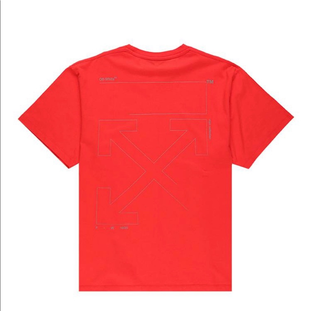 OFF-WHITE Oversized Fit Unfinished T-Shirt “Red”